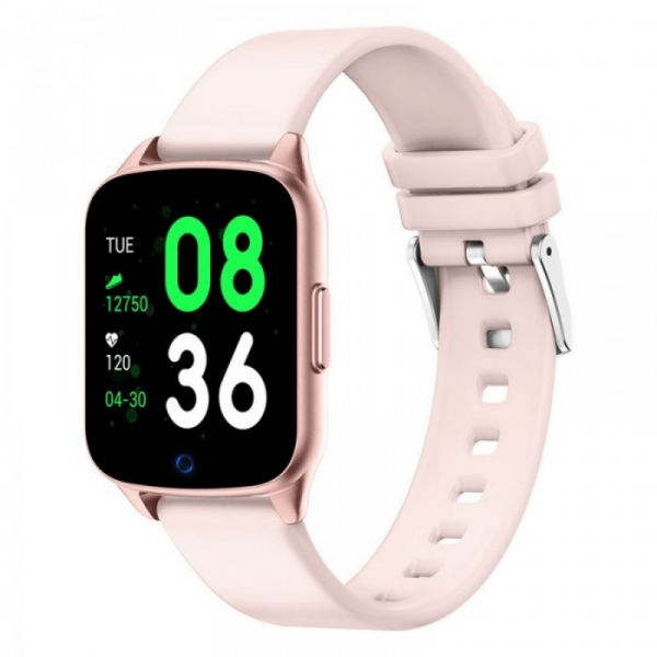 Smartwatch iHunt Watch Me 2020 Roz, TFT 1.3 , Ritm cardiac, Nivel oxigen in sange, Tensiune arteriala, Calorii, Hidratare, 130mAh