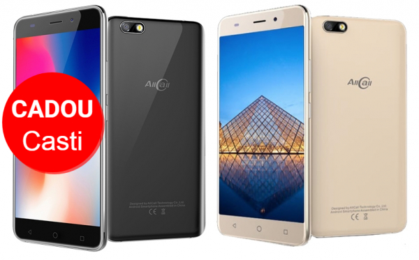 Telefon mobil AllCall Madrid 3G, Ecran Curbat 5.5 inch, Android 7, QuadCore, 1GB RAM 8GB ROM, OTG, 8 MP, Dual Sim